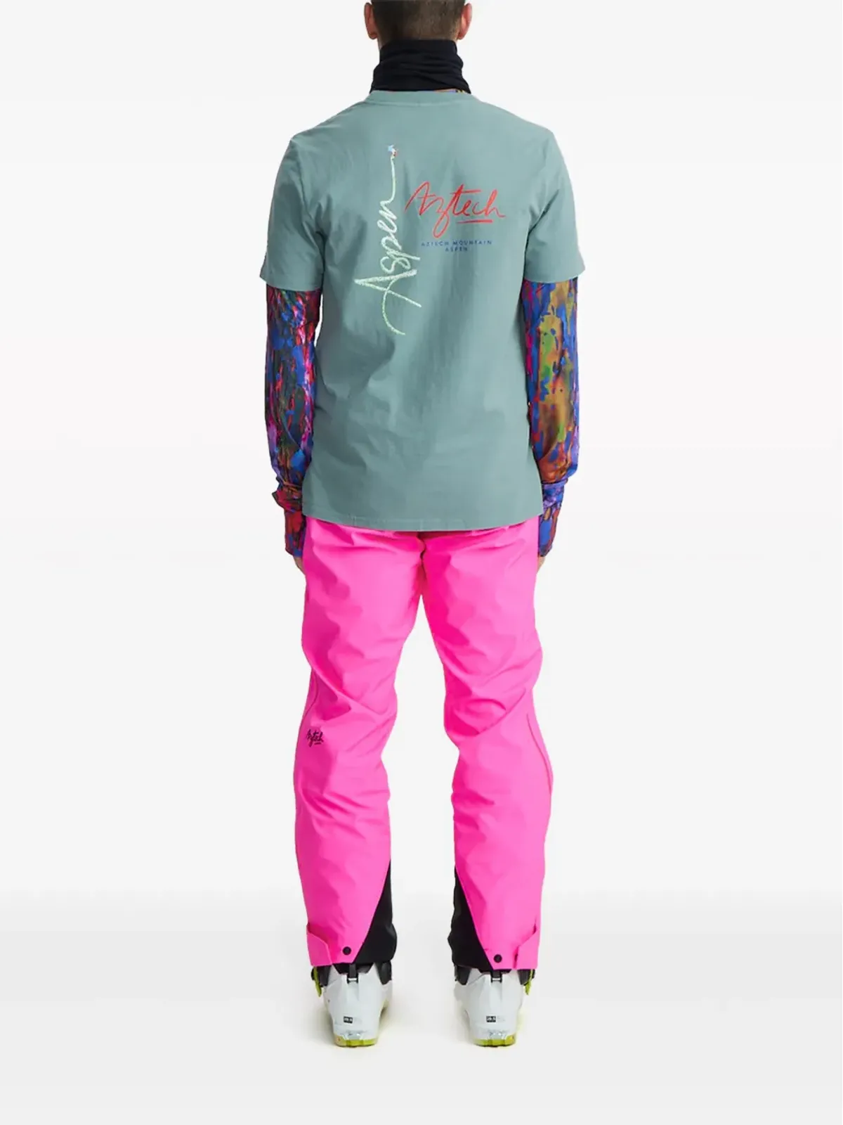 Aztech Mountain Planet Aspen ロゴプリント Tシャツ - Blue - 画像3