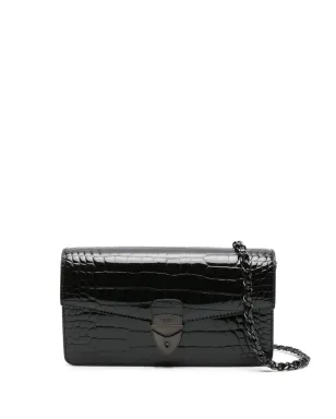Aspinal Of London Mayfair ロゴレタリング パテントレザー クラッチバッグ - サムネイル1