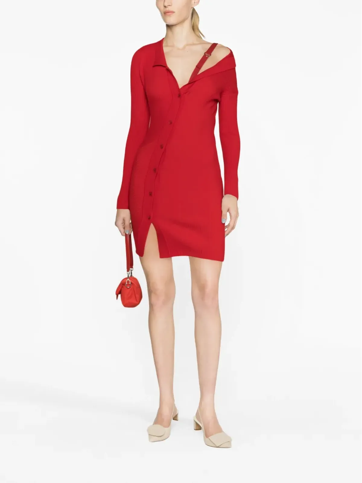 Jacquemus La Robe Maille Colin minidress - Red - 画像2