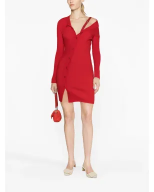 Jacquemus La Robe Maille Colin minidress - Red - サムネイル2