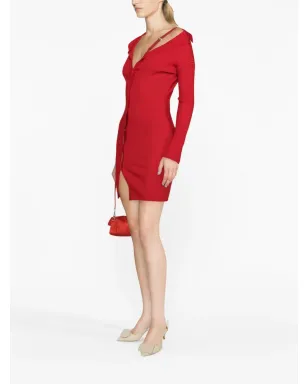 Jacquemus La Robe Maille Colin minidress - Red - サムネイル3