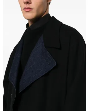 Yohji Yamamoto ノッチド・ラペル フェルテッド トレンチコート - サムネイル5