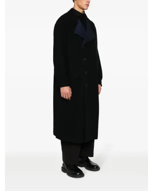 Yohji Yamamoto ノッチド・ラペル フェルテッド トレンチコート - サムネイル3