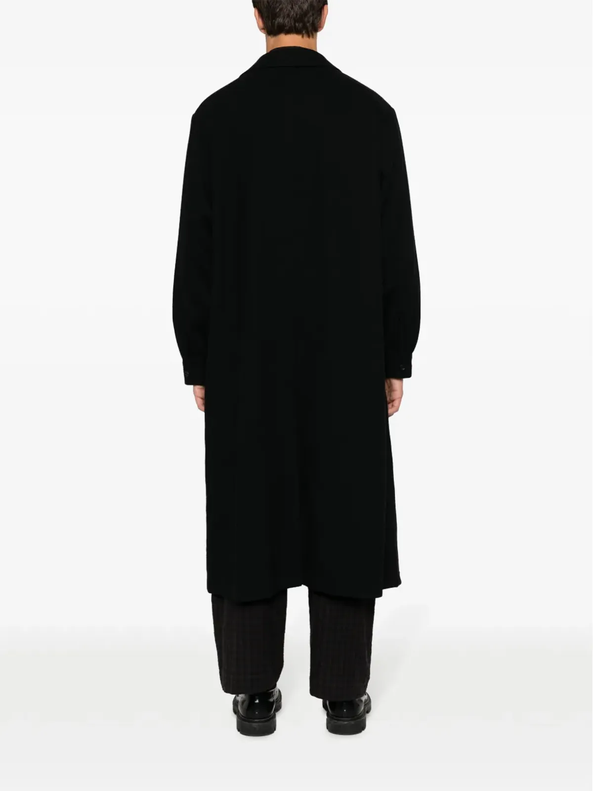 Yohji Yamamoto ノッチド・ラペル フェルテッド トレンチコート - 画像4