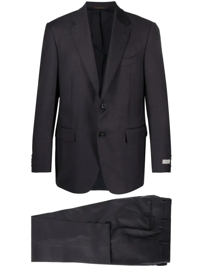 Canali Canali ロゴパッチスーツ ブルーの商品画像