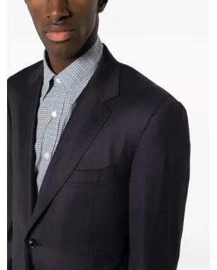 Canali ロゴパッチスーツ ブルー - サムネイル5