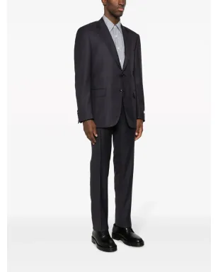 Canali ロゴパッチスーツ ブルー - サムネイル3