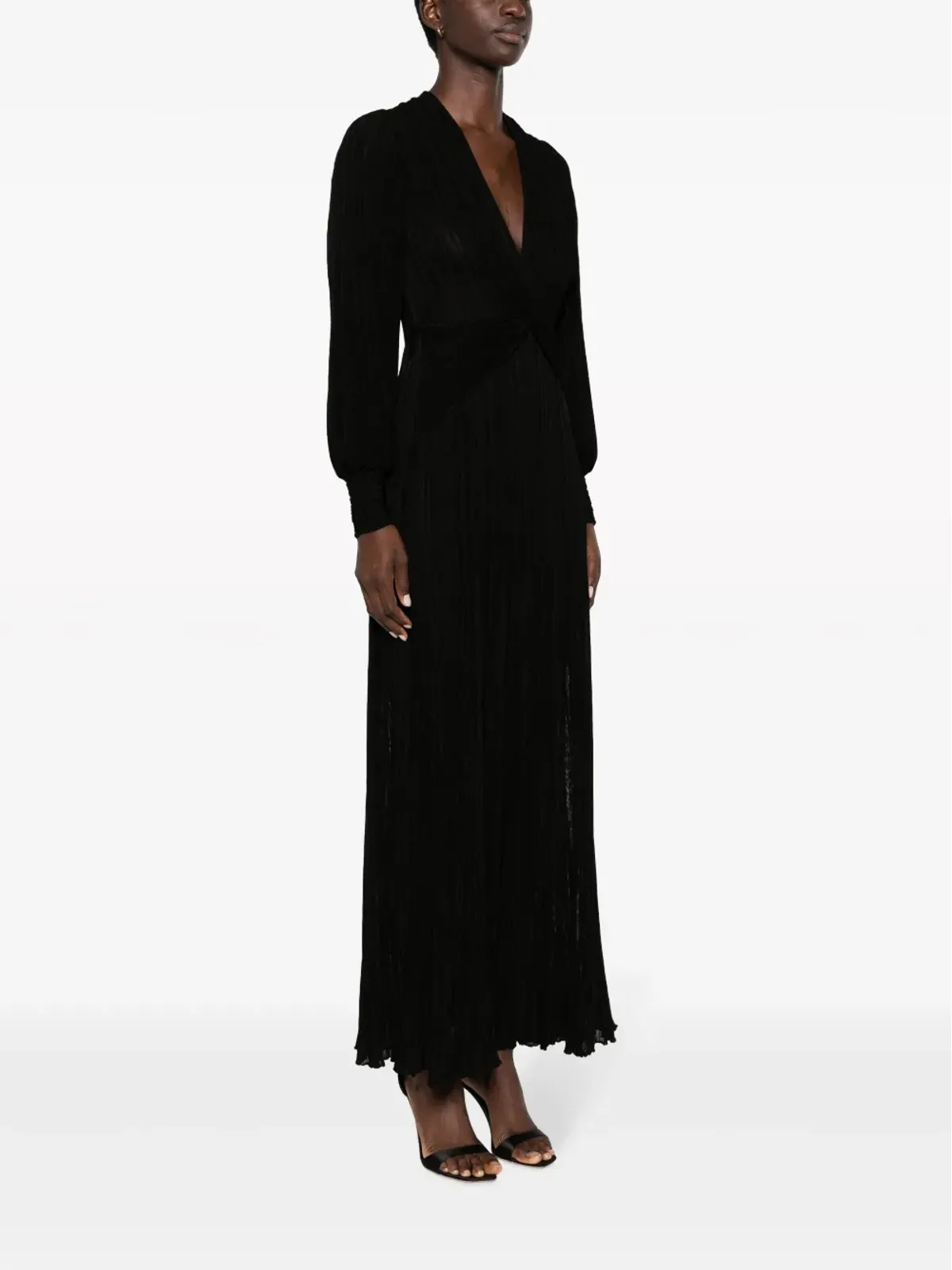 Antonino Valenti Noemi pleated wrap dress - Black - 画像3