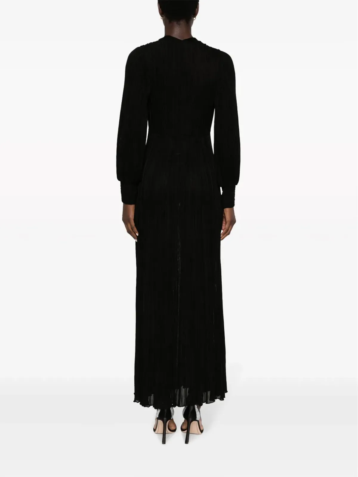 Antonino Valenti Noemi pleated wrap dress - Black - 画像4