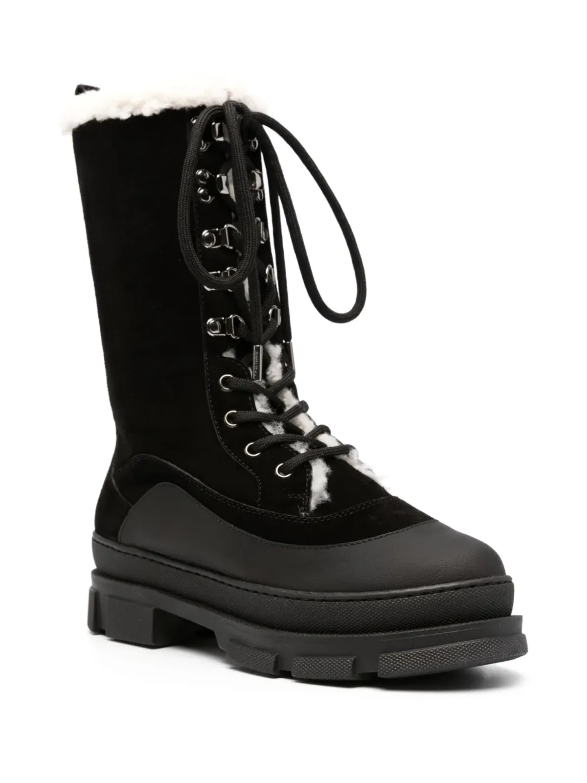 Jimmy Choo Aldea レースアップ スエード コンバットブーツ - ブラック - 画像2