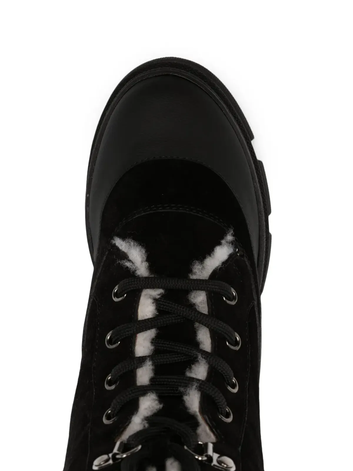 Jimmy Choo Aldea レースアップ スエード コンバットブーツ - ブラック - 画像4