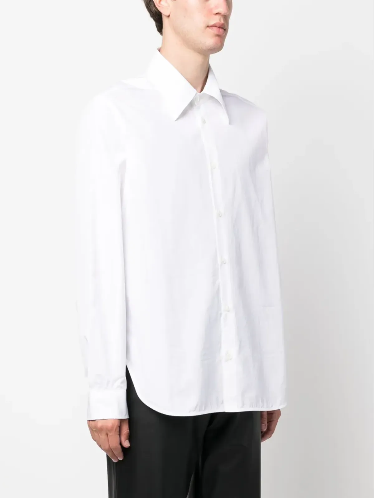 Sunflower Pleace poplin long-sleeved shirt - White - 画像3