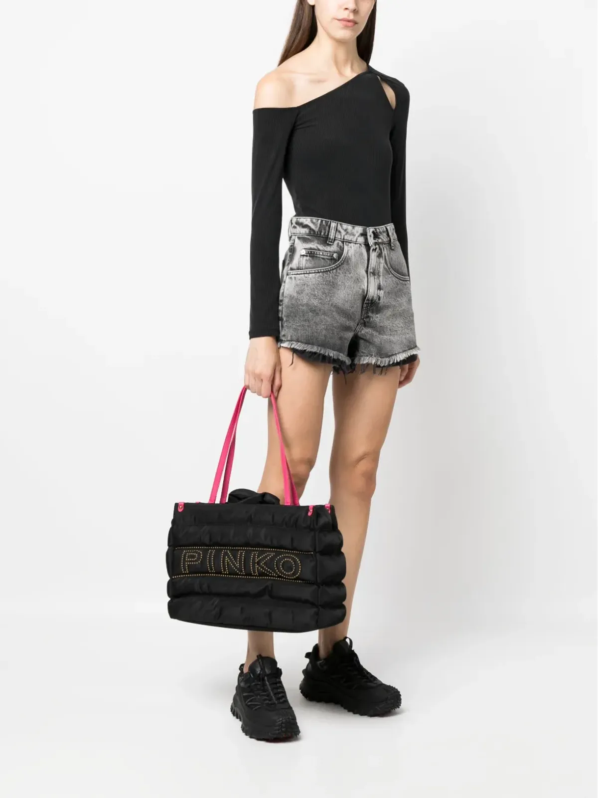 PINKO ロゴ入りキルティング トートバッグ - 画像2