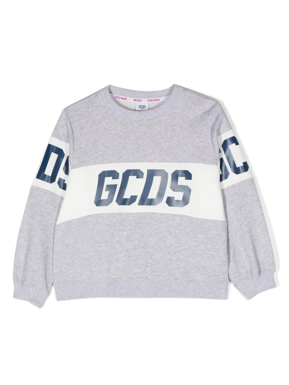 Gcds Kids ロゴテープディテール コットン スウェットシャツ - 画像1