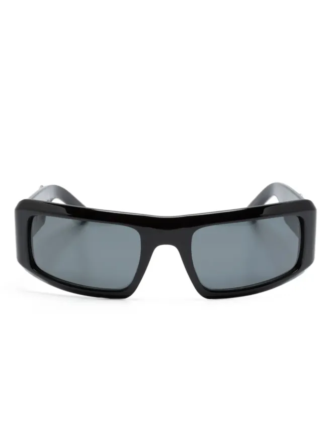 Palm Angels Eyewear Palm Angels Eyewear ロゴプレート矩形フレーム サングラス - ブラックの商品画像