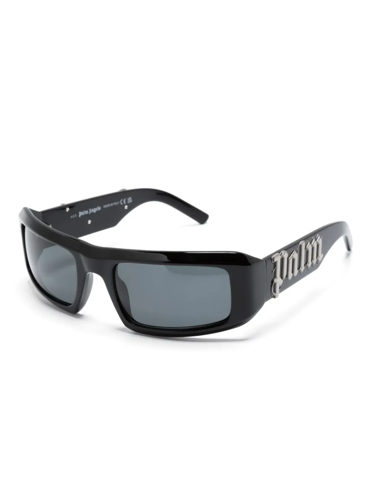 Palm Angels Eyewear ロゴプレート矩形フレーム サングラス - ブラック - 画像2