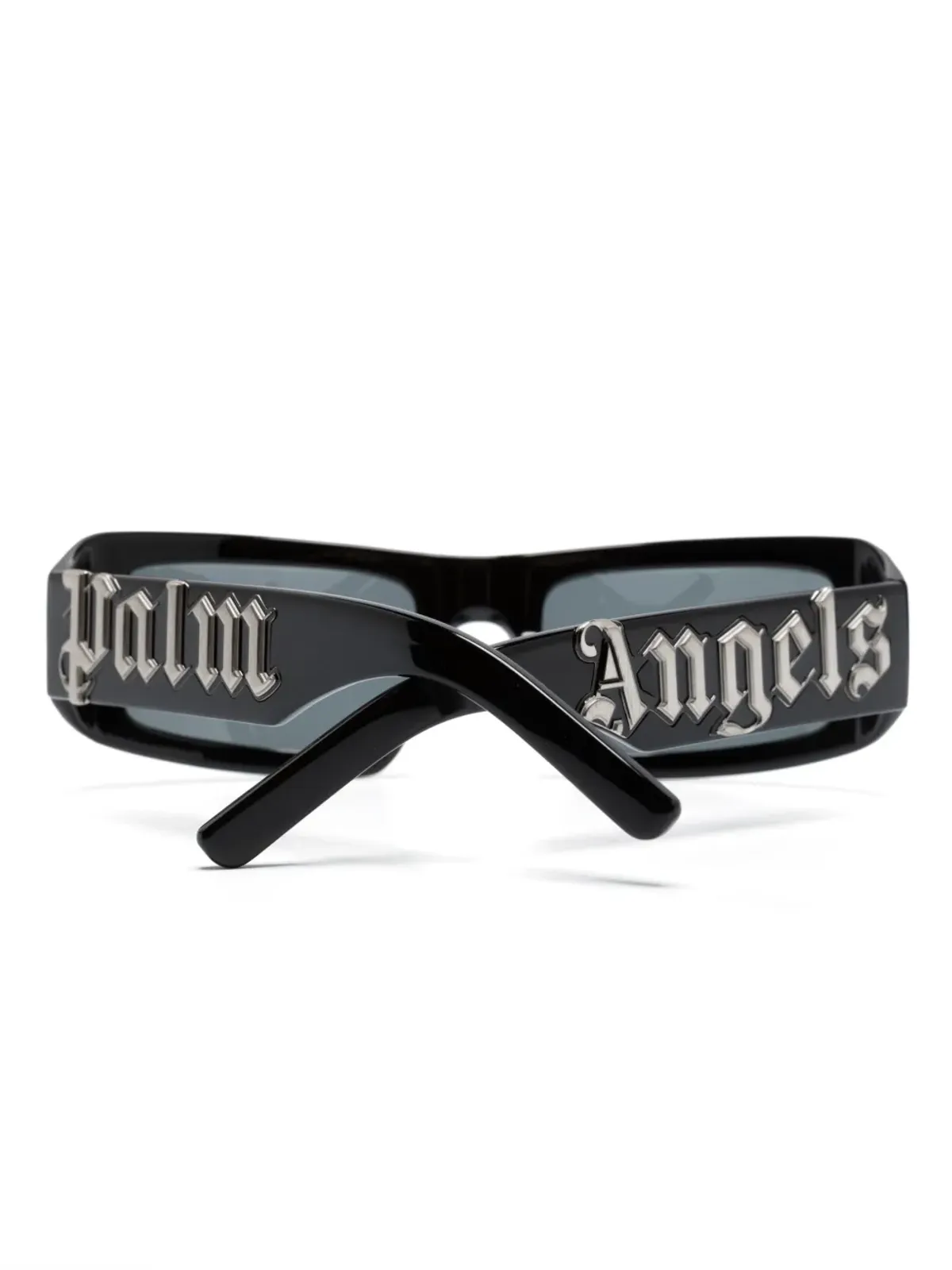 Palm Angels Eyewear ロゴプレート矩形フレーム サングラス - ブラック - 画像3