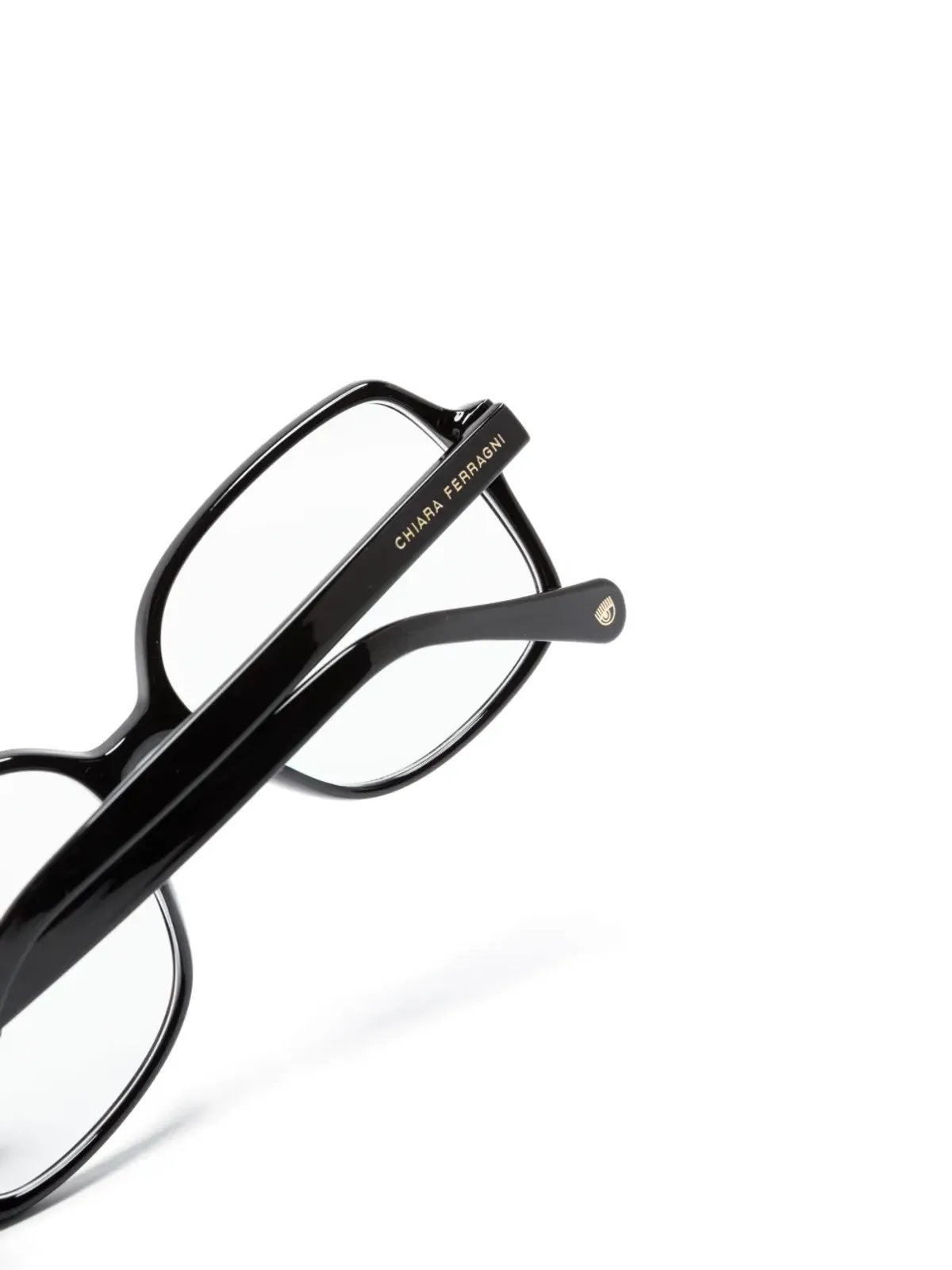 Chiara Ferragni star-stud square-frame glasses - Black - 画像3