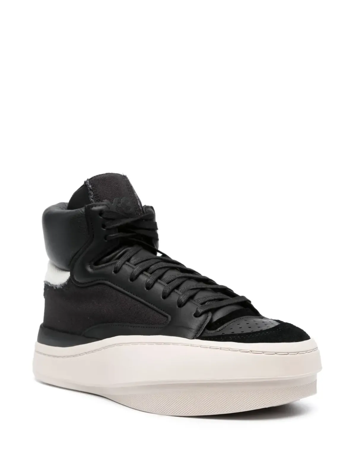 Y-3 センテニアル パネルド レザー スニーカー - 画像2