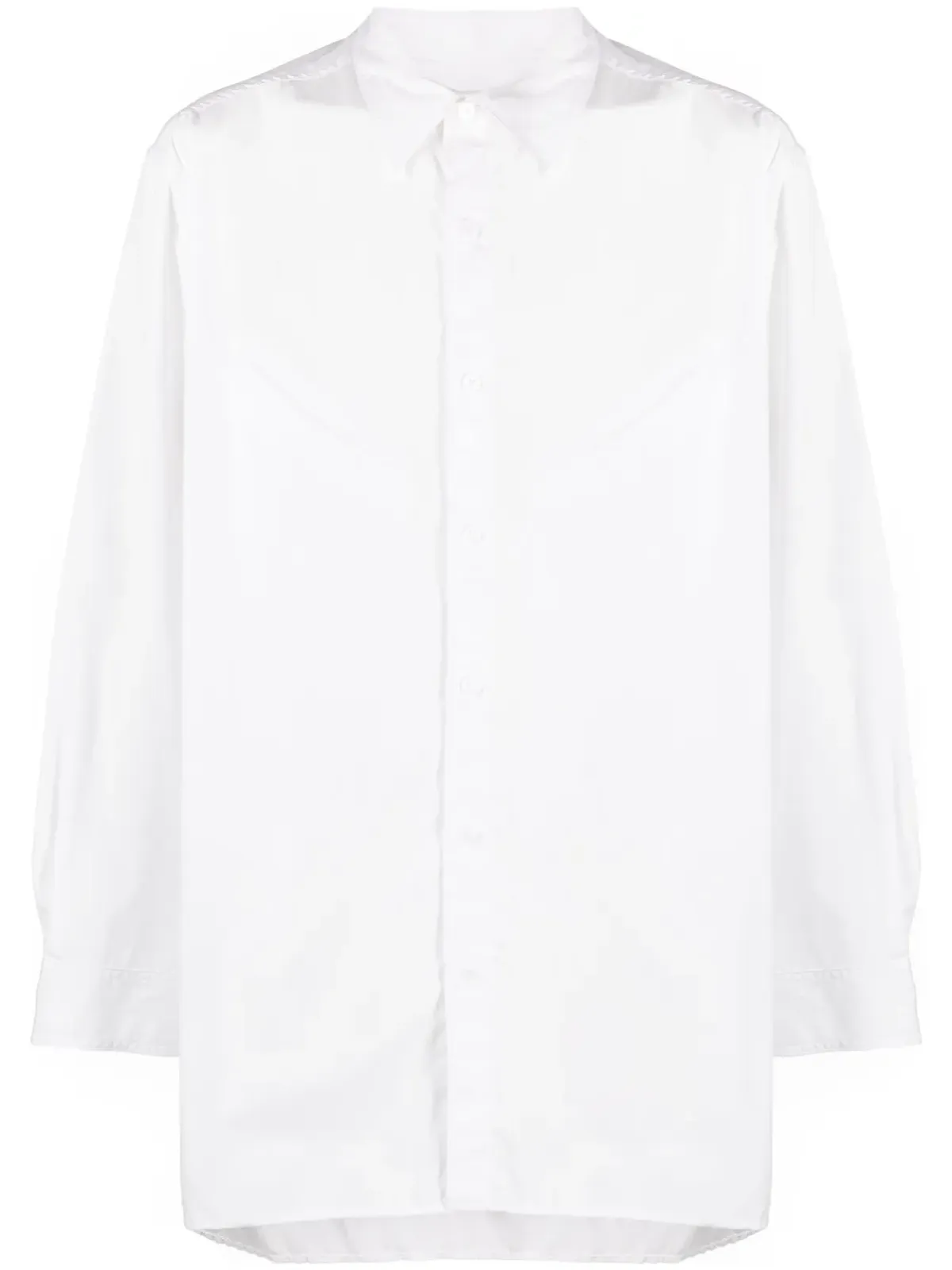 Yohji Yamamoto panelled cotton shirt - White - 画像1