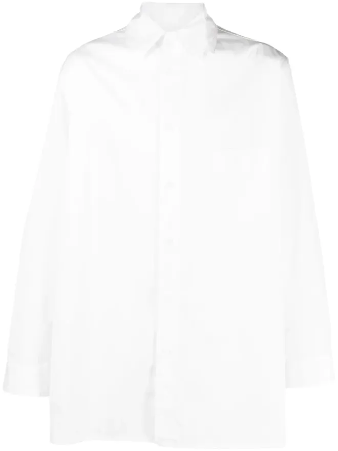 YOHJI YAMAMOTO Yohji Yamamoto 長袖コットンシャツ - Whiteの商品画像