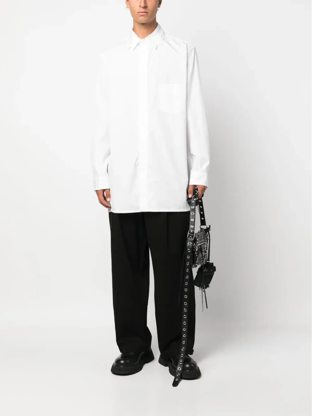 Yohji Yamamoto 長袖コットンシャツ - White - 画像2