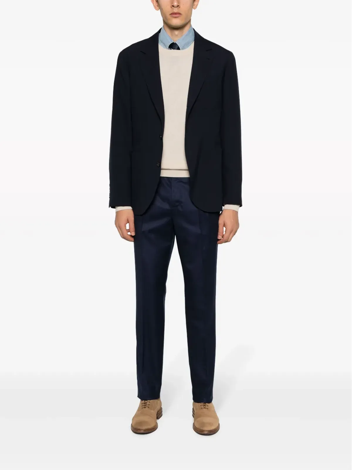 Brunello Cucinelli スリムカット チノパンツ ブルー - 画像2
