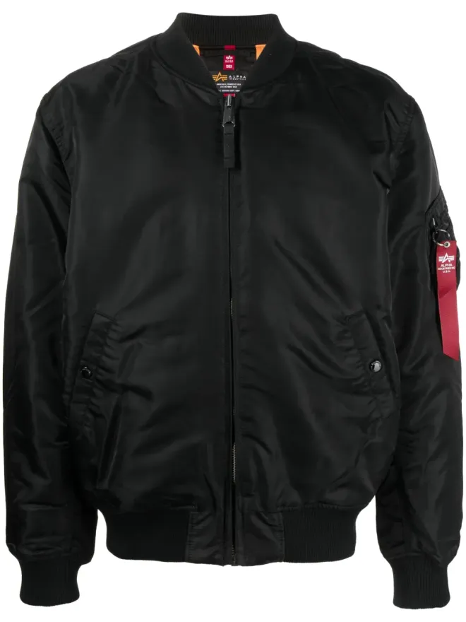 ALPHA INDUSTRIES Alpha Industries 刺繍デザイン ボンバージャケット ブラックの商品画像
