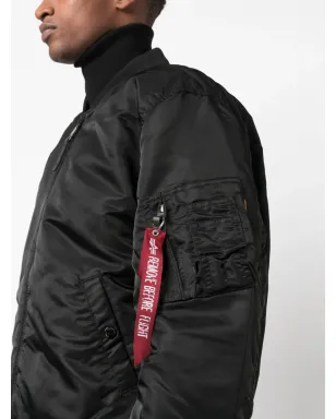 Alpha Industries 刺繍デザイン ボンバージャケット ブラック - サムネイル5