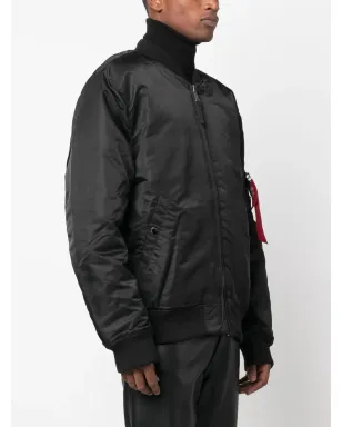 Alpha Industries 刺繍デザイン ボンバージャケット ブラック - サムネイル4