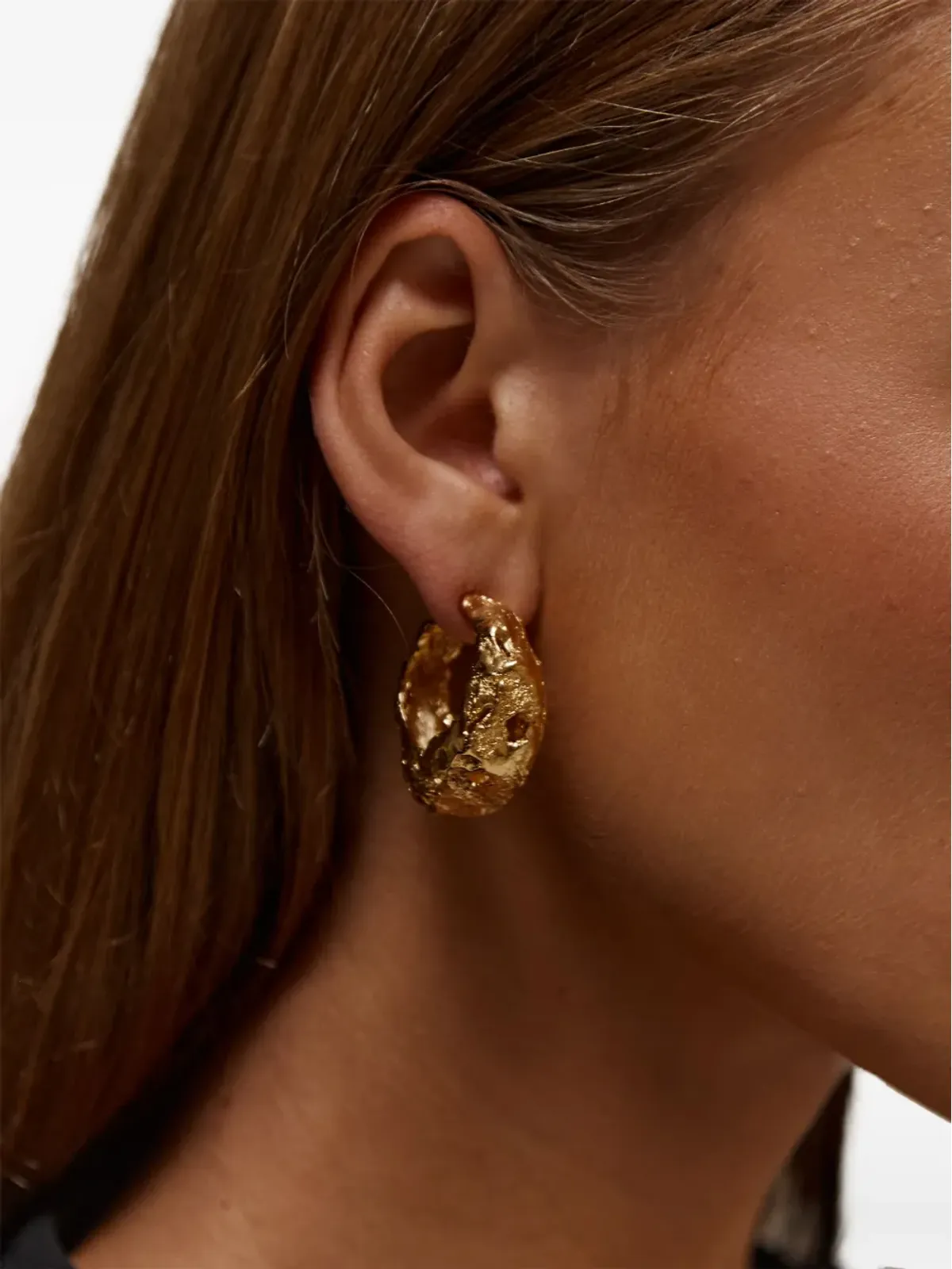 Paola Sighinolfi Galia cut-out hoop earrings - Gold - 画像4