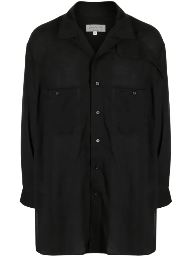 YOHJI YAMAMOTO Yohji Yamamoto ノッチドカラー ボタンアップシャツの商品画像