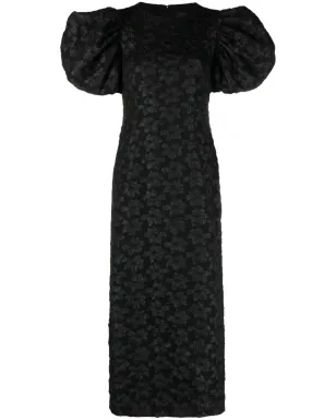 ROTATE BIRGER CHRISTENSEN 3Dフローラルジャカード ミディドレス - サムネイル1