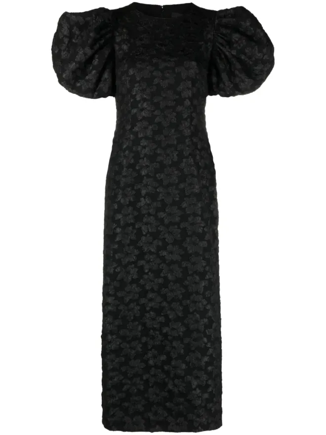 ROTATE BIRGER CHRISTENSEN ROTATE BIRGER CHRISTENSEN 3Dフローラルジャカード ミディドレスの商品画像