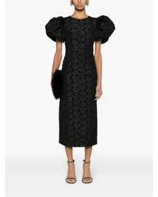 ROTATE BIRGER CHRISTENSEN 3Dフローラルジャカード ミディドレス - サムネイル2