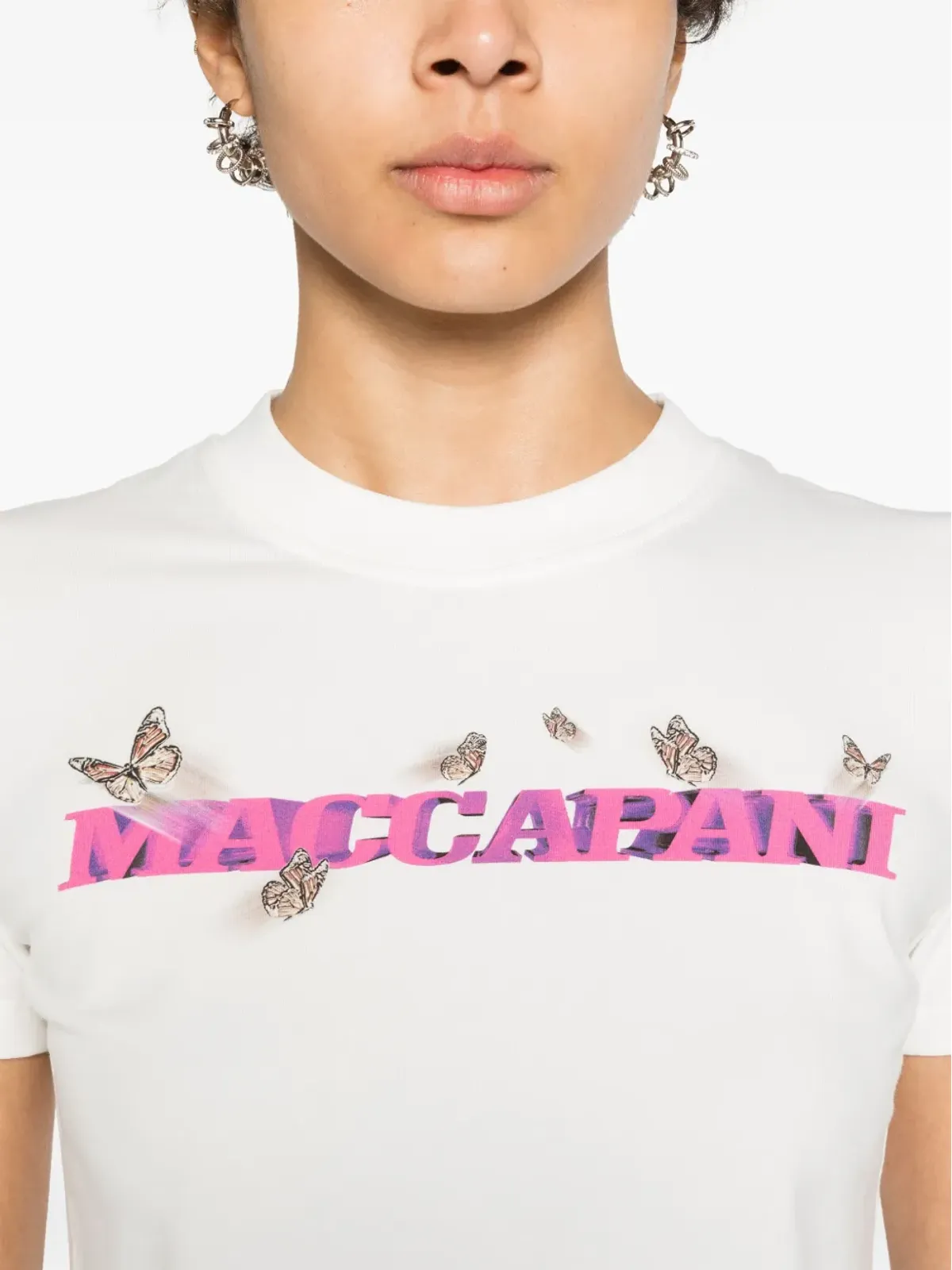 Maccapani ロゴプリント コットンTシャツ ホワイト - 画像5