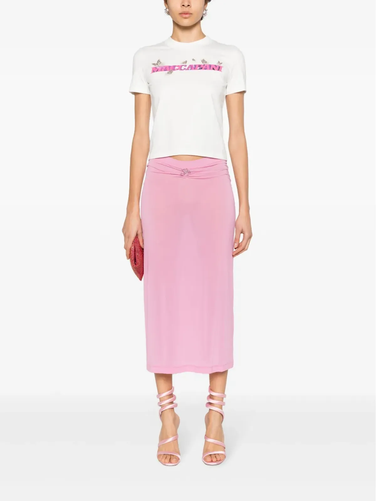 Maccapani ロゴプリント コットンTシャツ ホワイト - 画像2