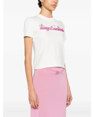 Maccapani ロゴプリント コットンTシャツ ホワイト - サムネイル3