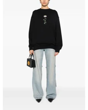 Maccapani 花柄プリントスウェットシャツ（ブラック） - サムネイル3