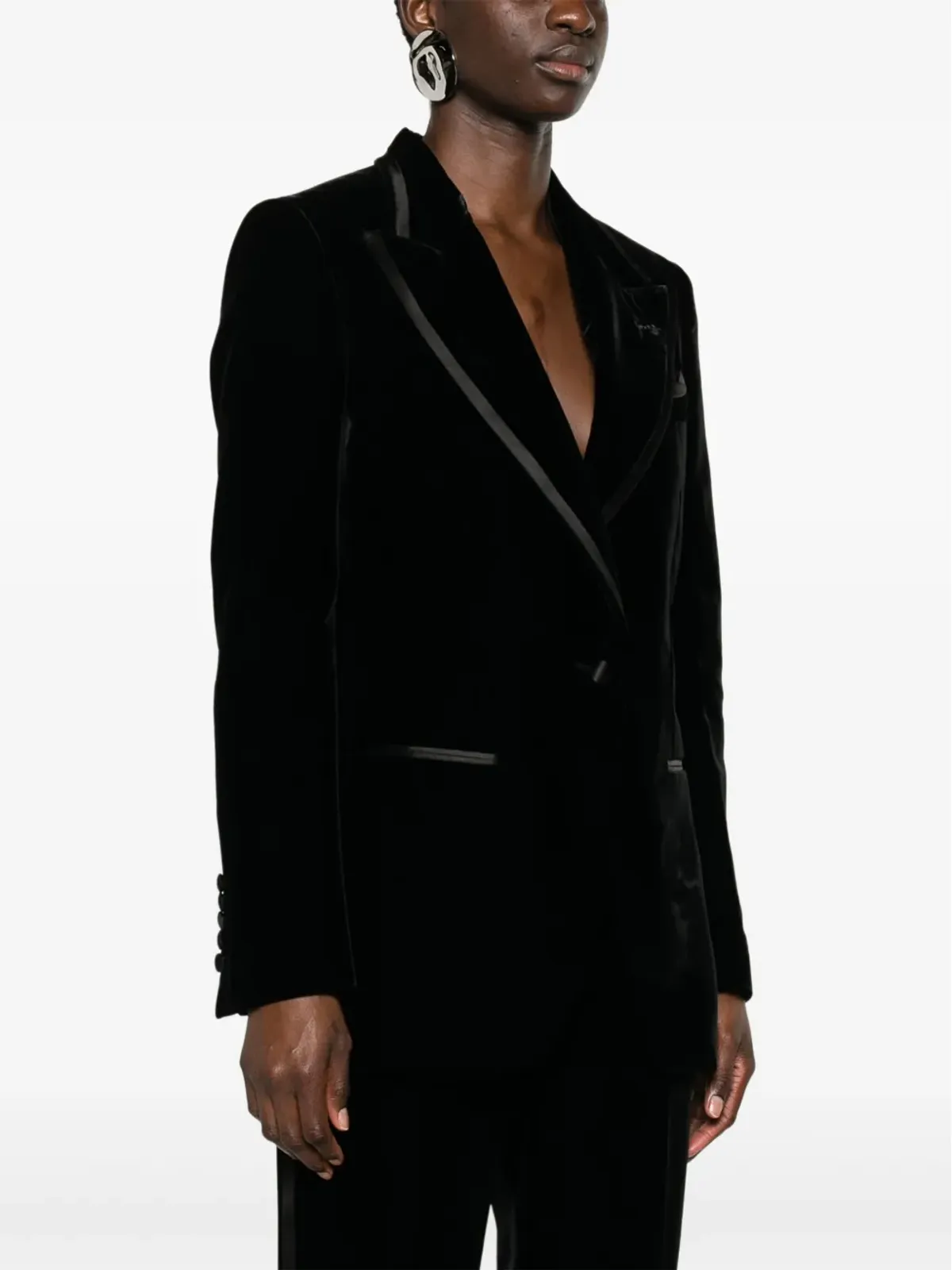 TOM FORD シングルブレストベルベットブレザー - 画像3