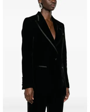TOM FORD シングルブレストベルベットブレザー - サムネイル3
