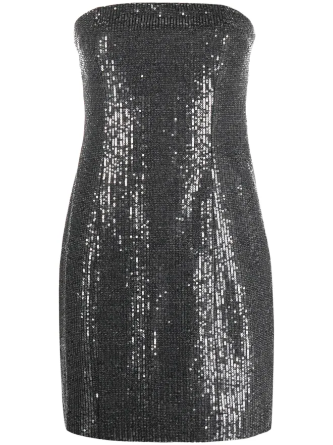 ROTATE BIRGER CHRISTENSEN ROTATE BIRGER CHRISTENSEN スパンコール付きストラップレスミニドレスの商品画像