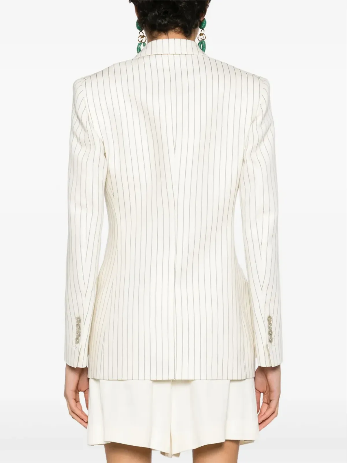 TOM FORD ストライプ ダブルブレスト ツイル ブレザー - 画像4