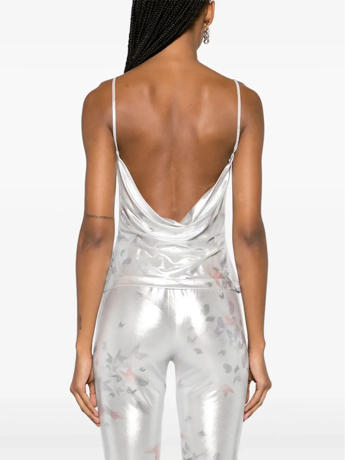 Maccapani Ita ラミネーテッド タンクトップ - Silver - 画像4