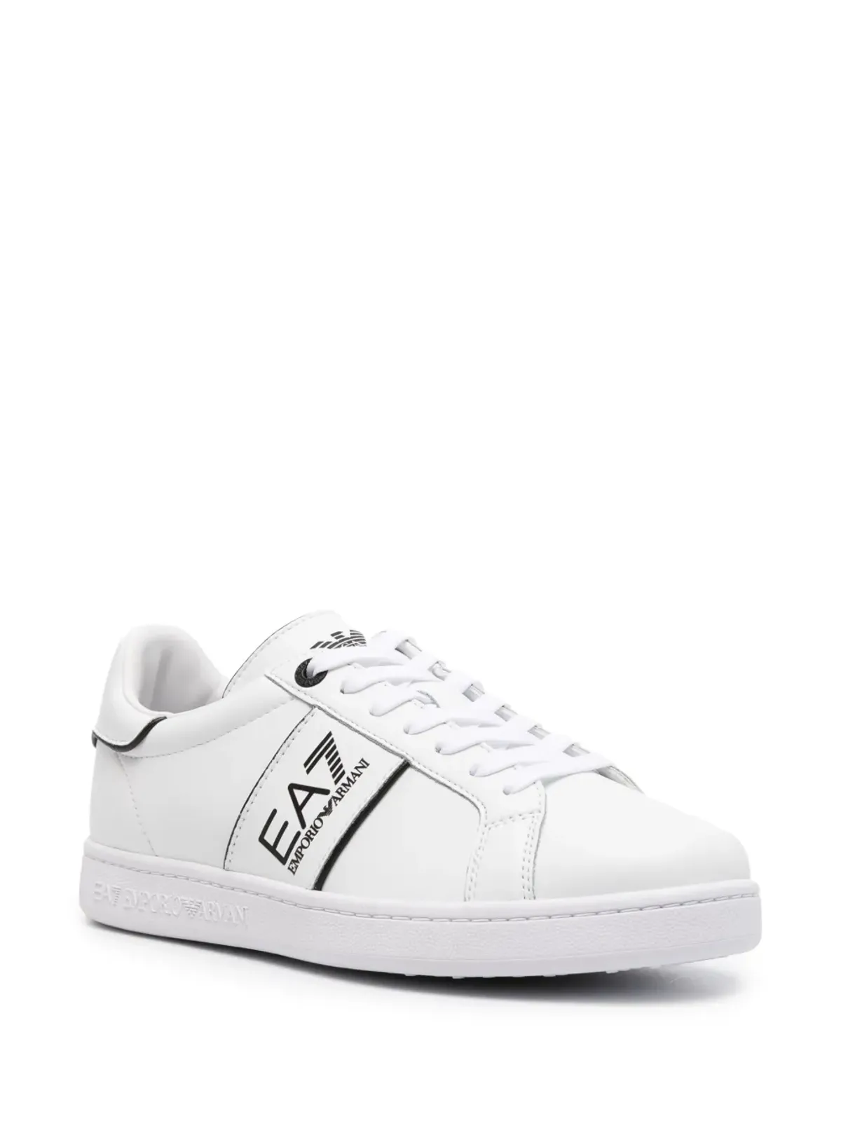 Ea7 Emporio Armani ロゴプリント レザー スニーカー - 画像2