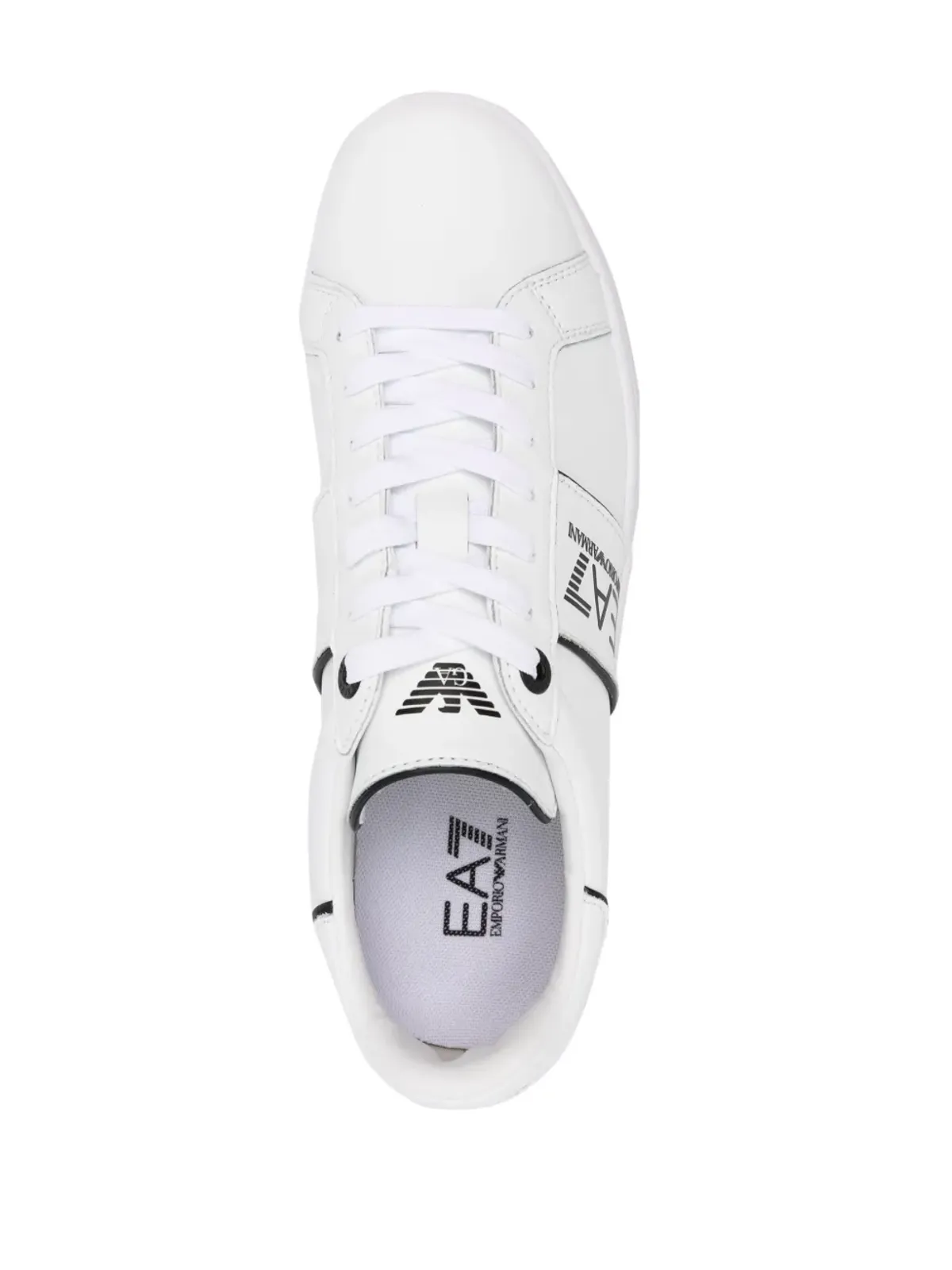 Ea7 Emporio Armani ロゴプリント レザー スニーカー - 画像4