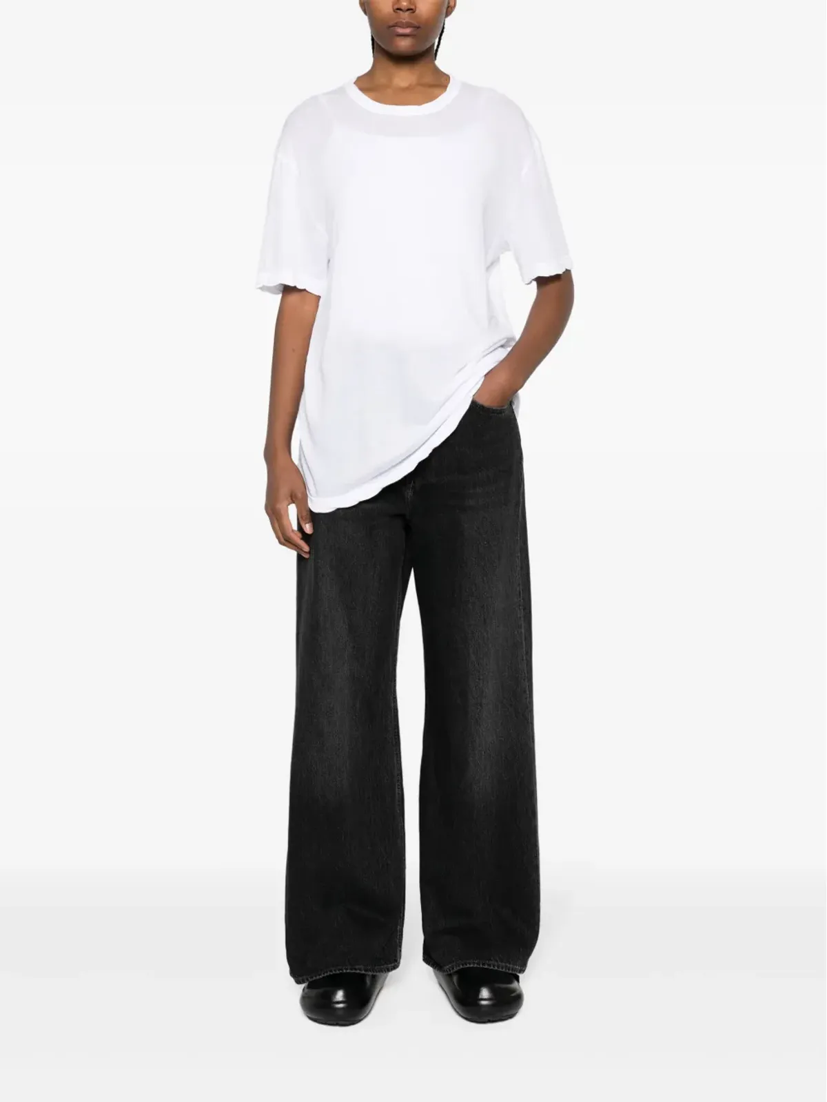 James Perse スカラップエッジ コットン Tシャツ - 画像2