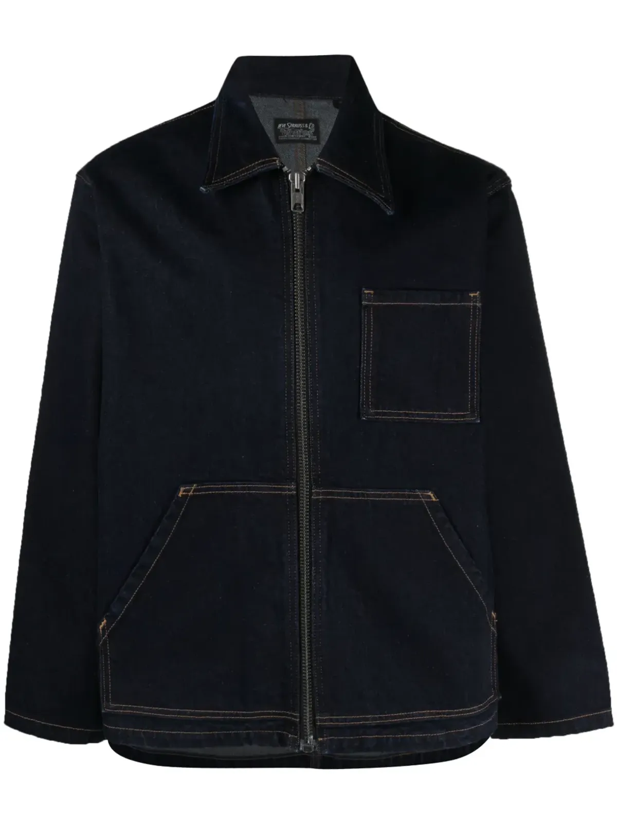 Levi's コントラストステッチ ジップアップ デニムジャケット - 画像1