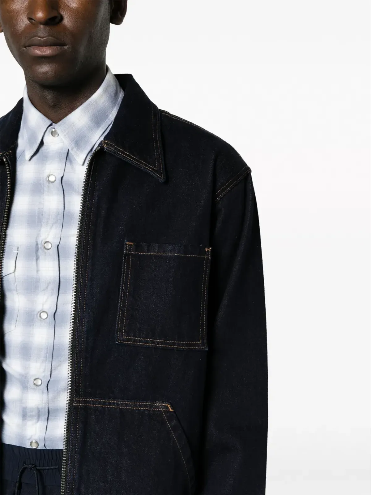 Levi's コントラストステッチ ジップアップ デニムジャケット - 画像5