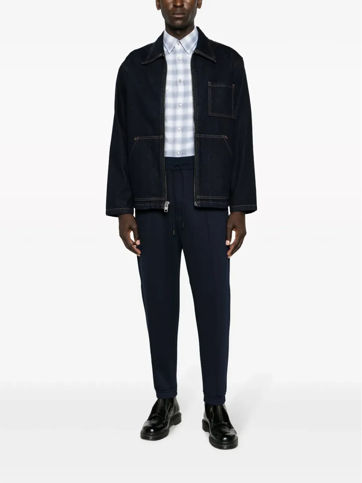 Levi's コントラストステッチ ジップアップ デニムジャケット - 画像2
